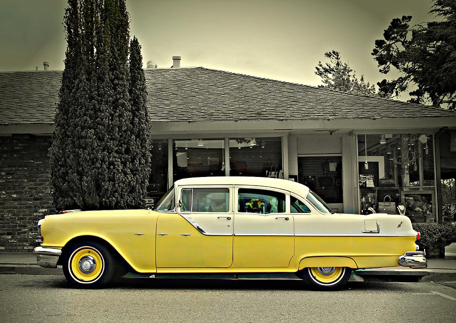 Yellow Pontiac Photograph by Steve Natale