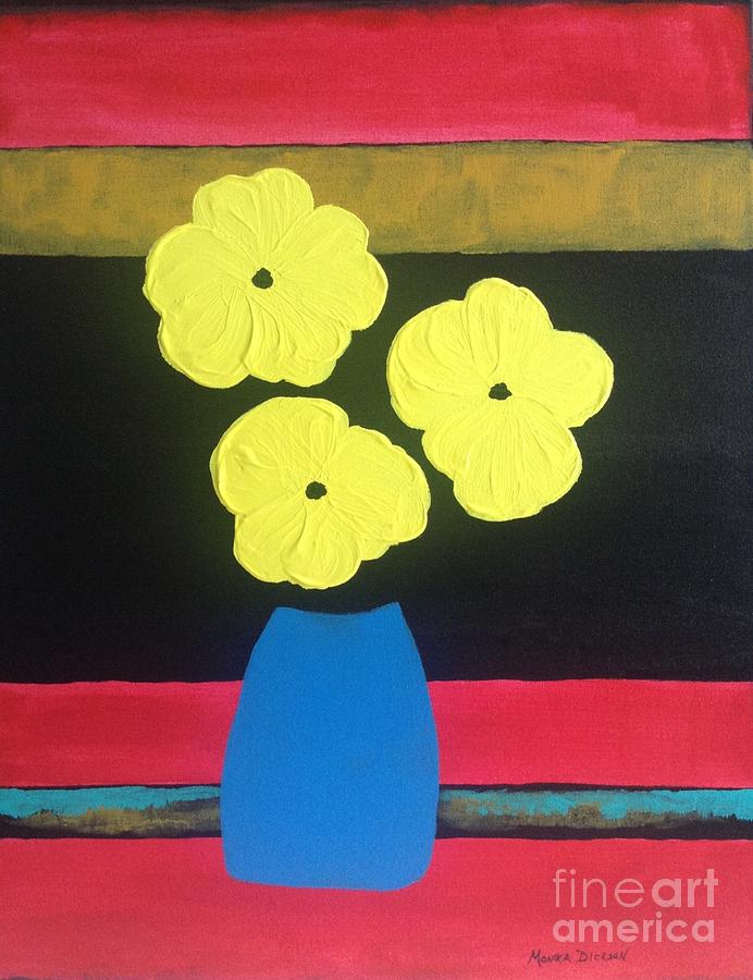 Yellow Poppies Painting by Monika Shepherdson