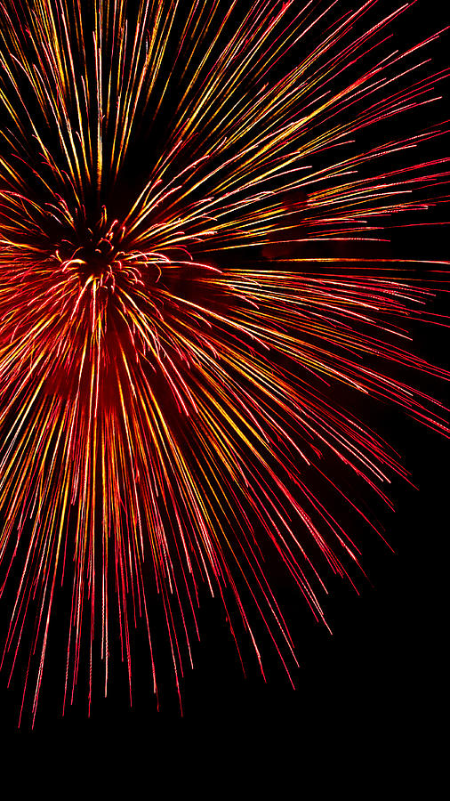 Yellow red firework explosion Photograph by Weston Westmoreland