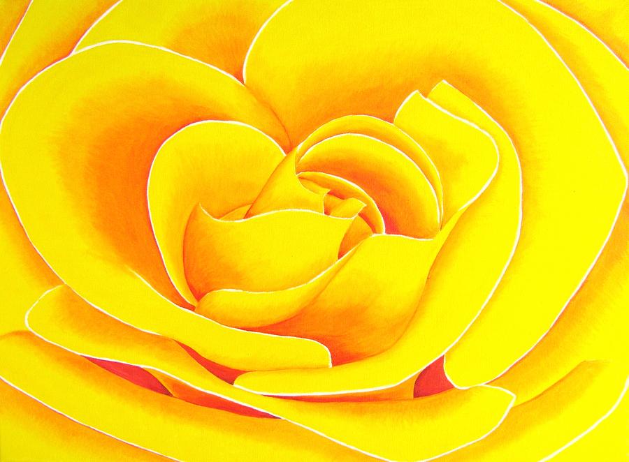 Yellow Rose Painting by Michele Leech | Fine Art America