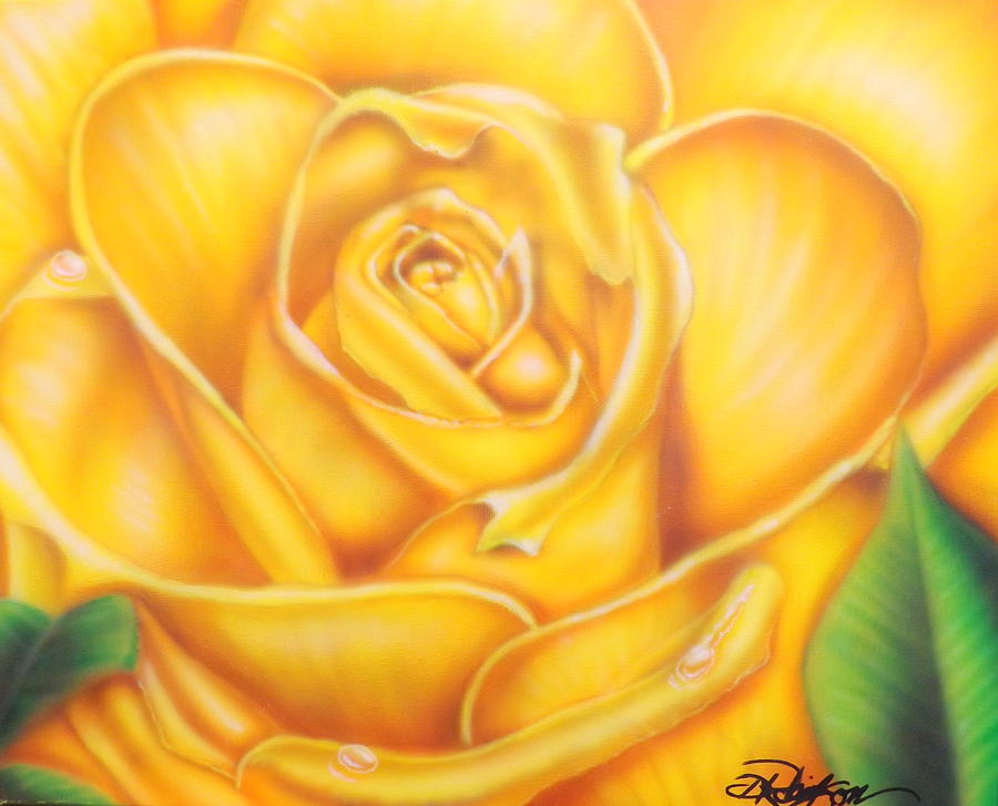 Yellow Rose of Texas Painting by Darren Robinson