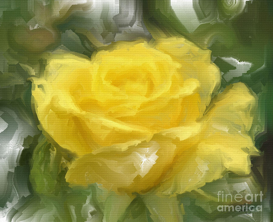 Yellow Rose of Texas Digital Art by Ruby Cross