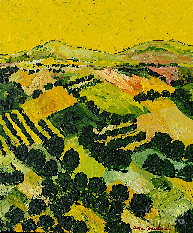 Yellow Sky Painting by Allan P Friedlander