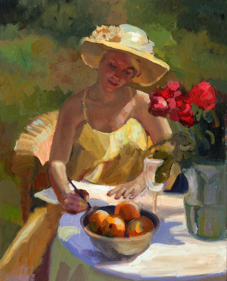 Impressionism Painting - Yellow spring by Sally Rosenbaum