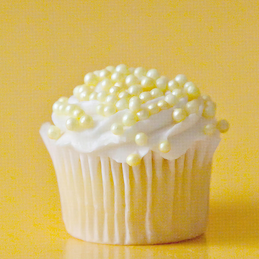 Cake Photograph - Yellow Sprinkles by Art Block Collections