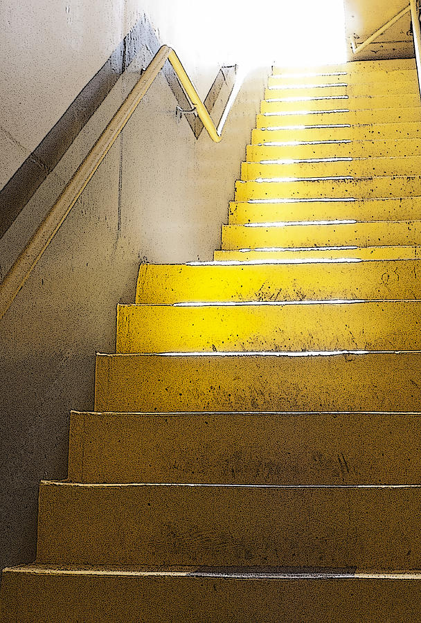 Yellow Stairs Photograph by Jessica Levant