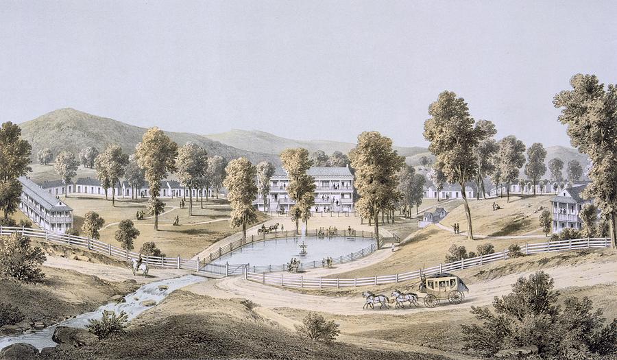 Horse Drawing - Yellow Sulphur Springs, Montgomery by Edward Beyer