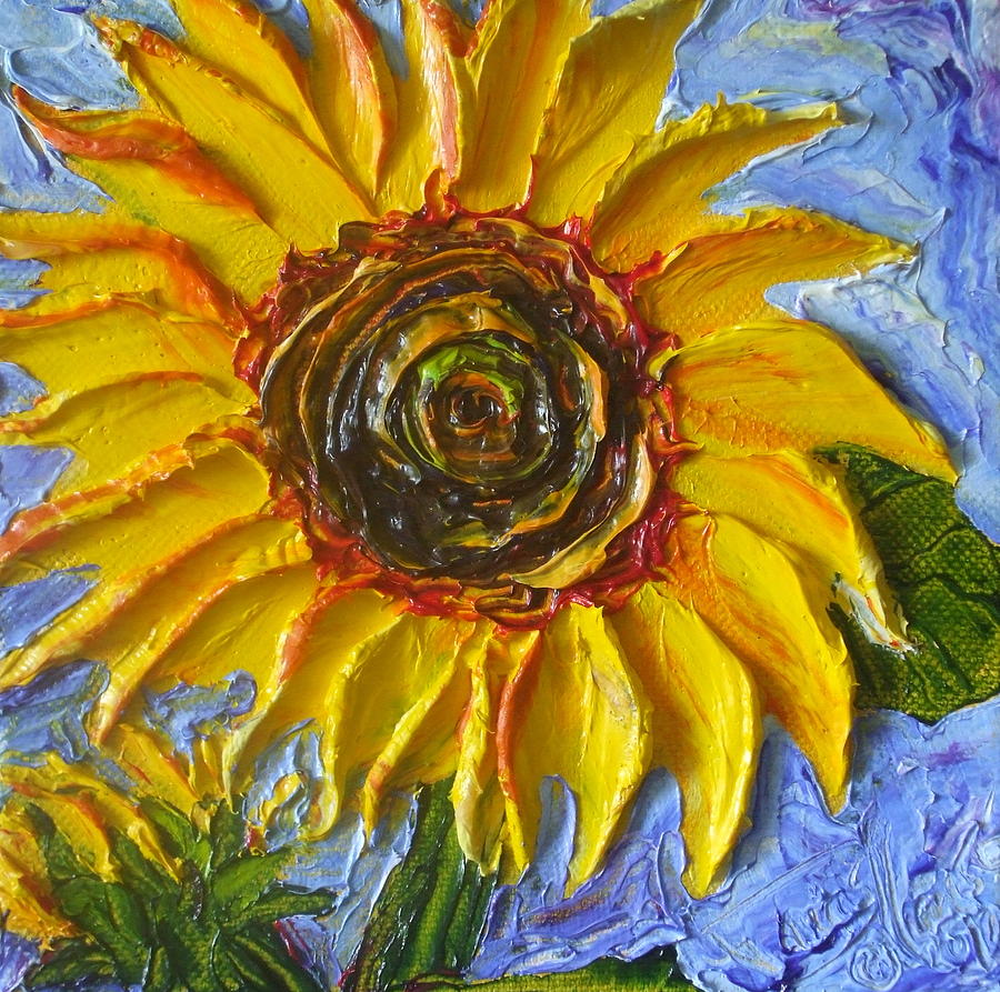 Yellow Sunflower Painting by Paris Wyatt Llanso