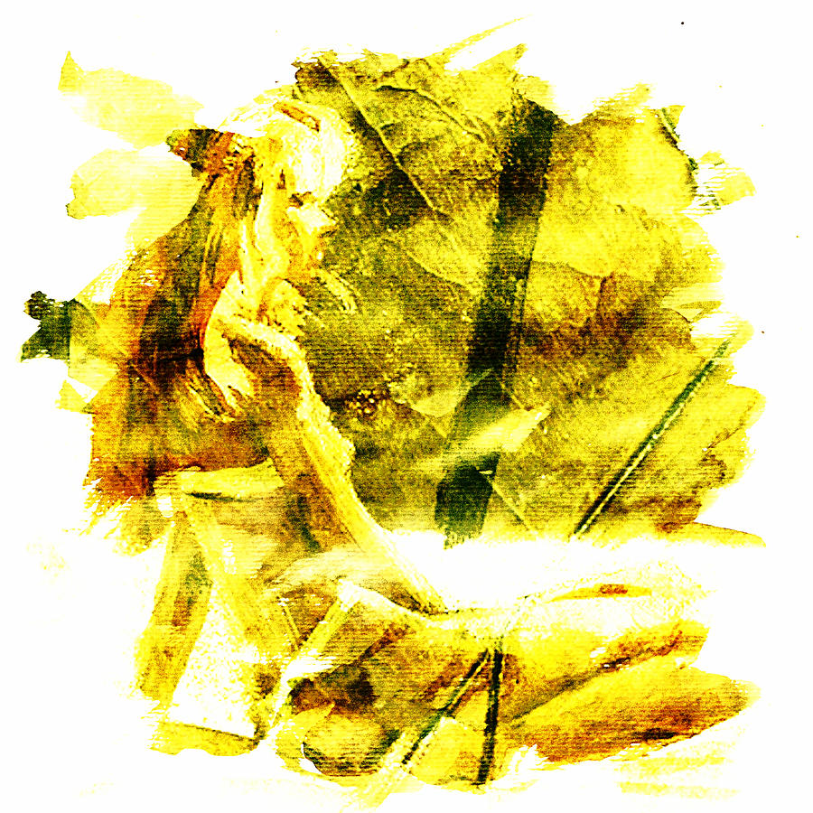 Yellow Teardrop Woman Digital Art by Andrea Barbieri