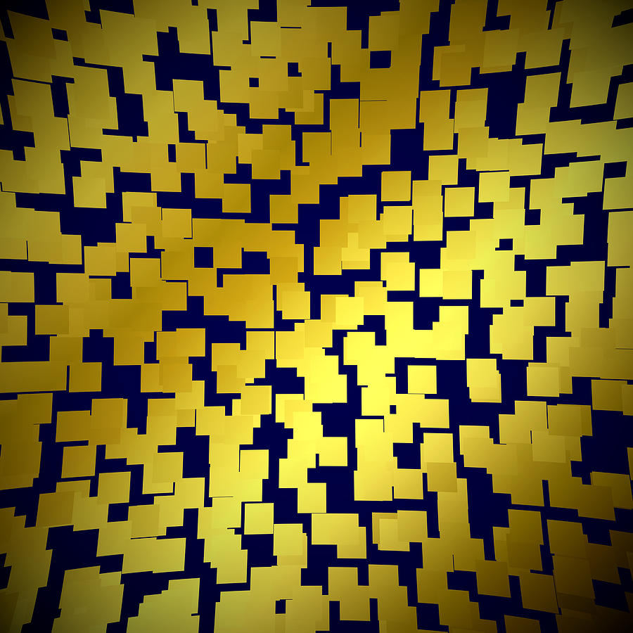 Yellow Tiles Texture Background Digital Art by Valentino Visentini