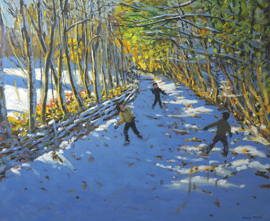 Andrew Macara Painting - Yellow trees  Allestree Park by Andrew Macara