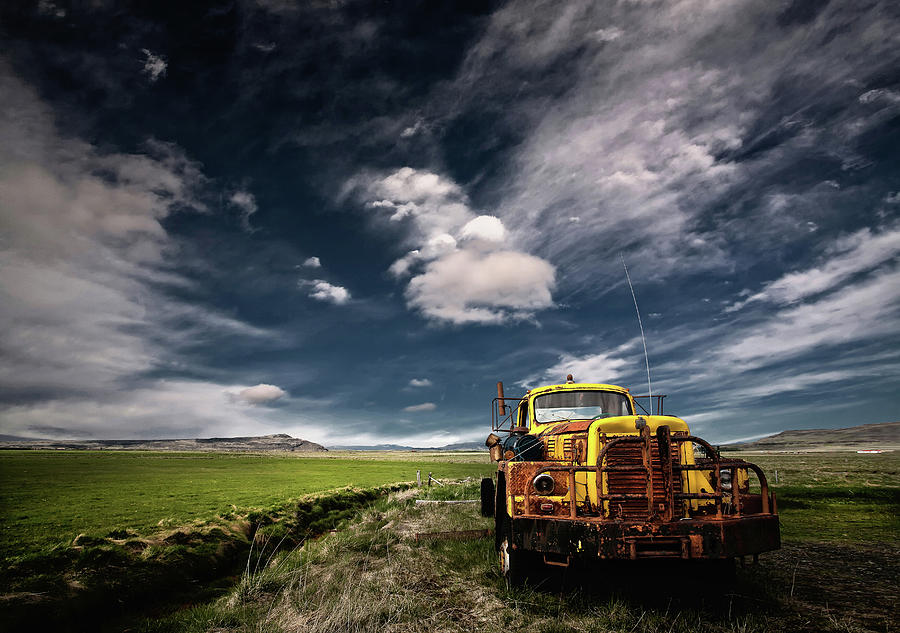  Yellow Truck  Photograph by orsteinn H Ingibergsson