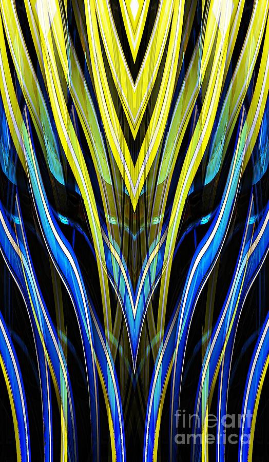 Tulip Digital Art - Yellow Tulip Abstract by Sarah Loft