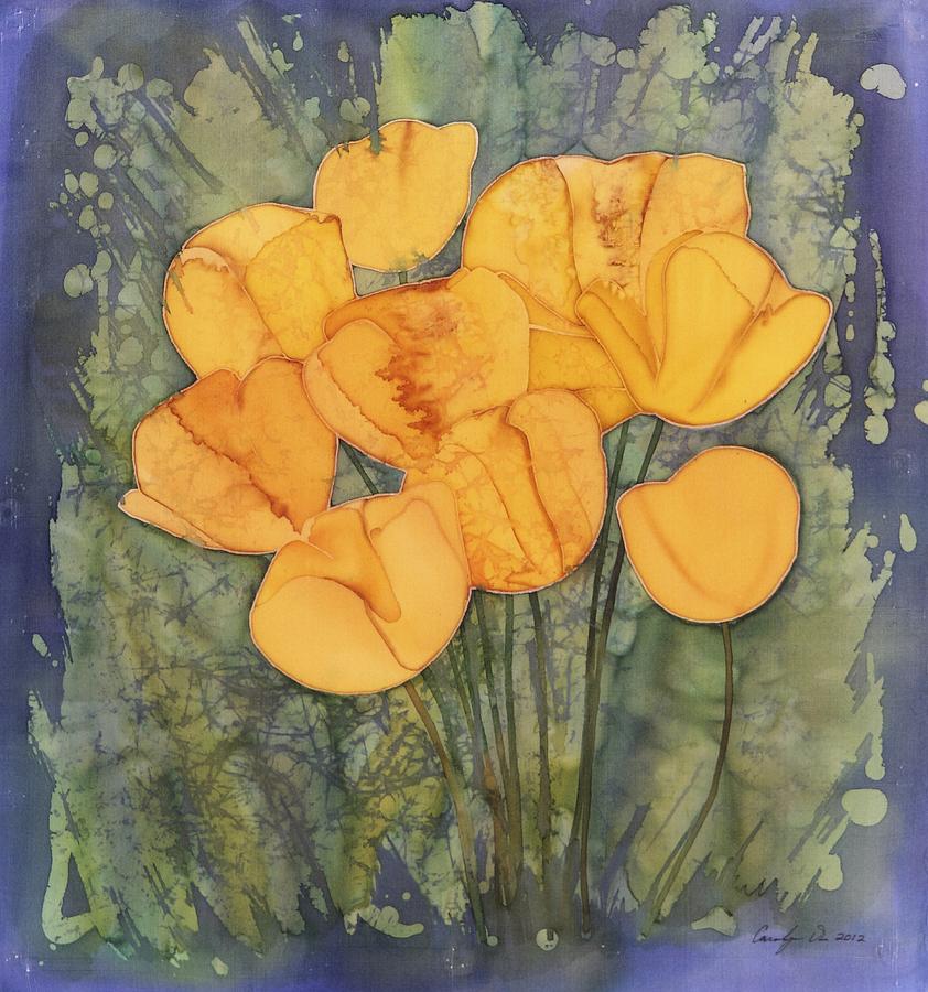 Yellow Tulips Tapestry - Textile by Carolyn Doe
