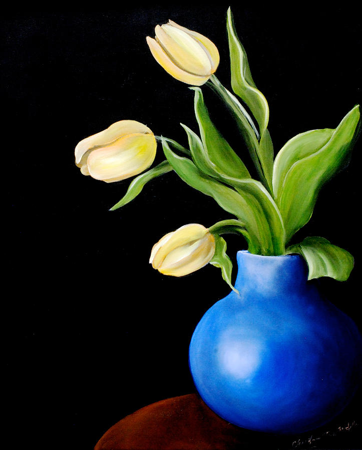 Tulips Painting - Yellow Tulips by Christine MacLellan