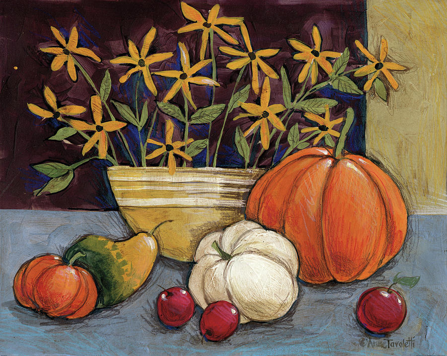 Apple Painting - Yellow Ware by Anne Tavoletti