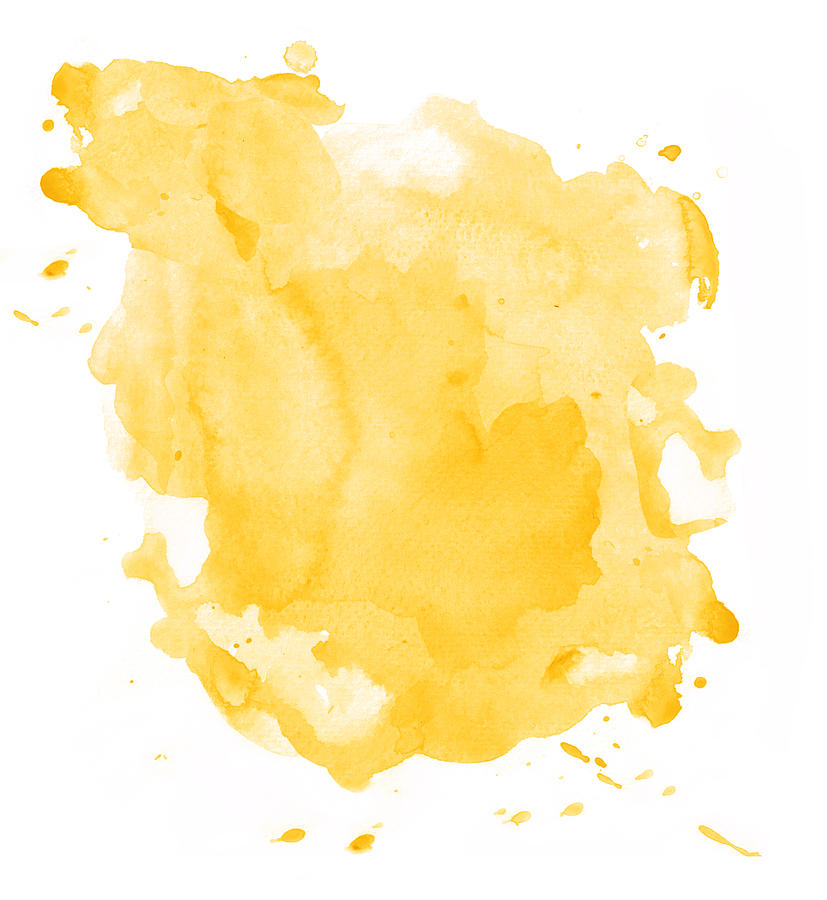 Yellow watercolor background isolated Drawing by Stellalevi
