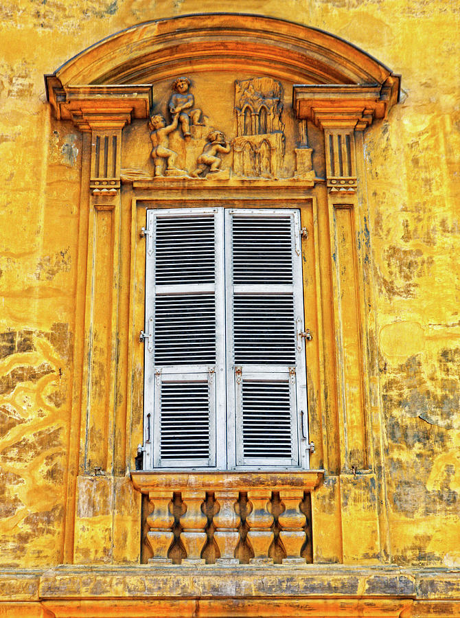 Yellow Window Nice France Photograph by Dave Mills