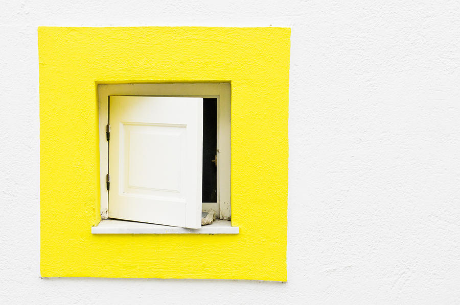 Architecture Photograph - Yellow window by Tom Gowanlock