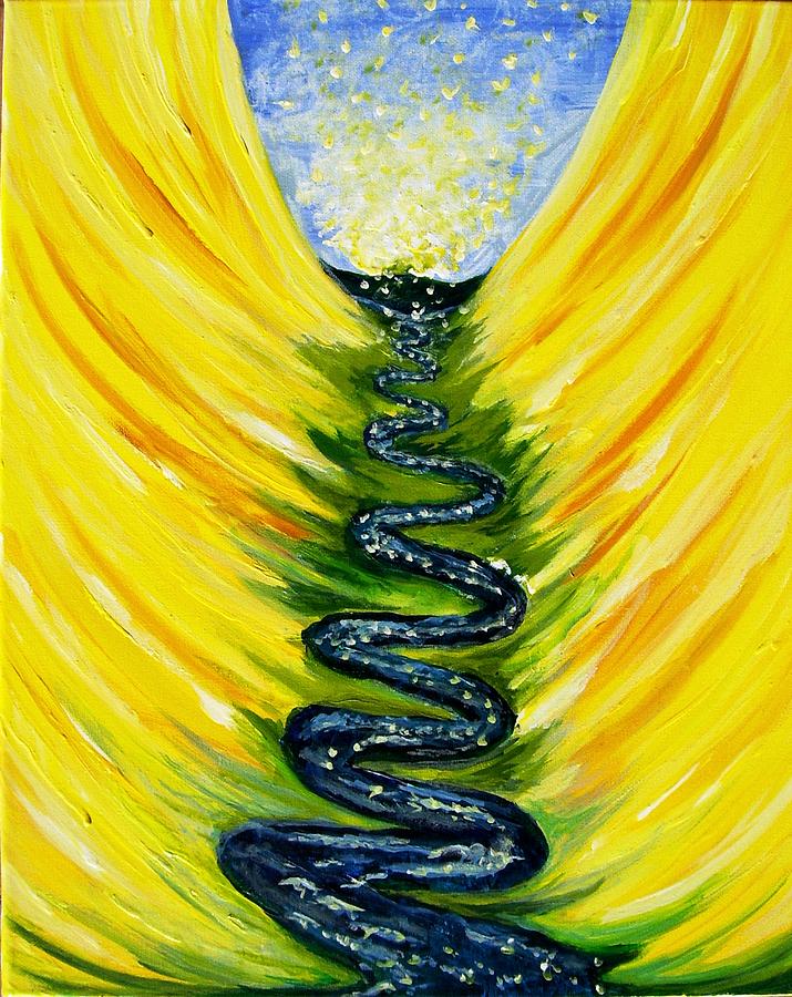 Nature Painting - Yellow Wing Portal  by Suzanne King