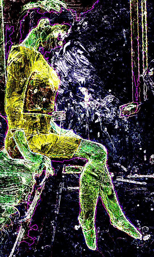 Yellow Wire Dress Digital Art by Andrea Barbieri