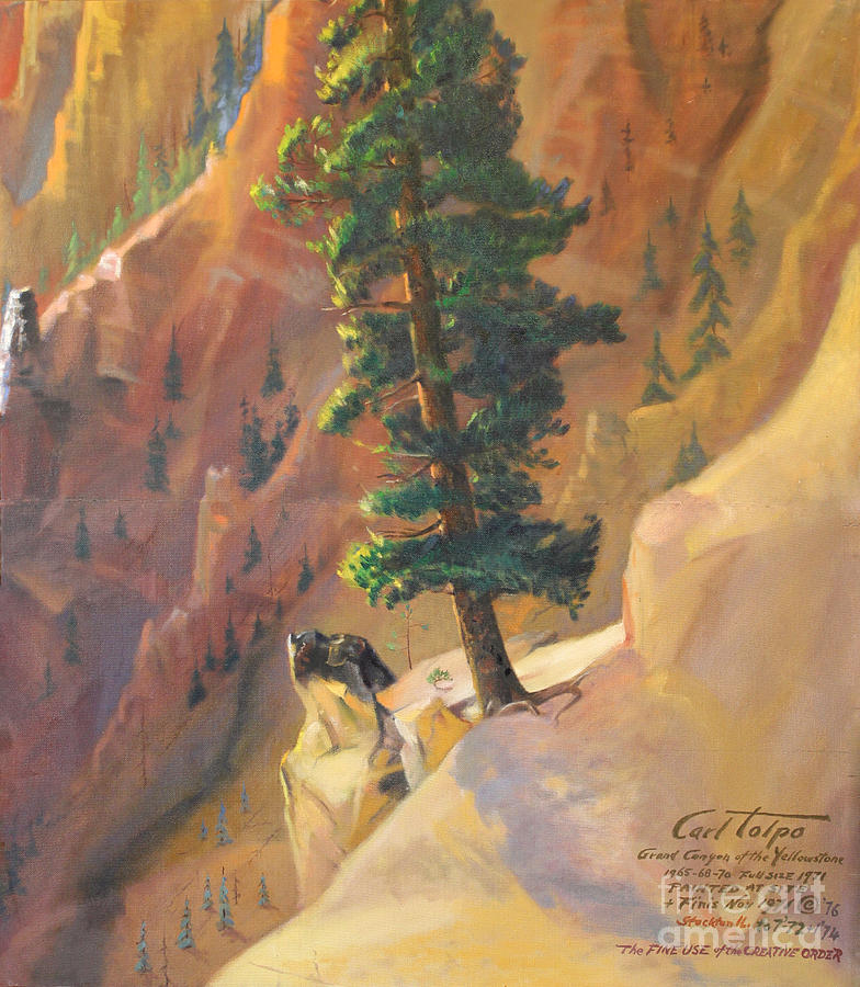 Yellowstone Canyon - Tolpo Point Mural panel 8 Painting by Art By Tolpo Collection