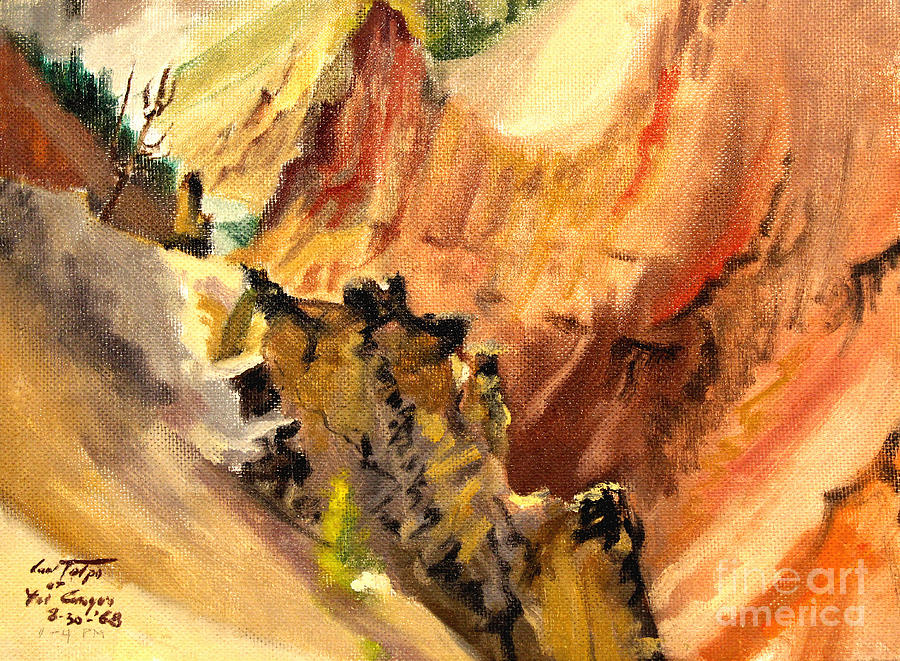 Yellowstone Canyon Buttress Painting by Art By Tolpo Collection