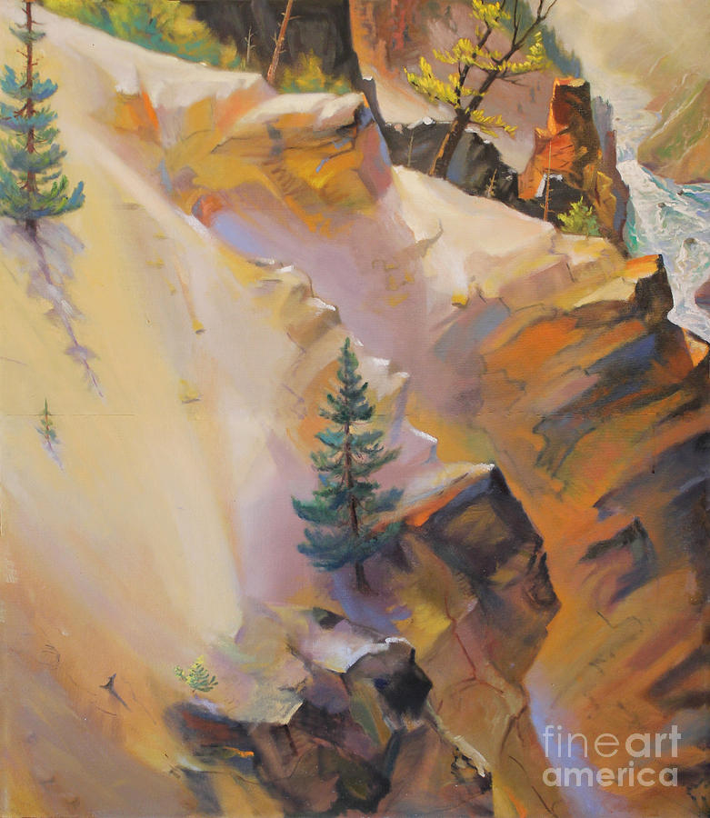 Yellowstone Canyon Mural - Tolpo Point Mural panel 6 Painting by Art By Tolpo Collection