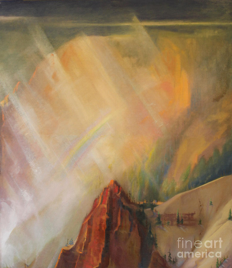 Yellowstone Canyon -Tolpo Point Mural panel 3 Painting by Art By Tolpo Collection