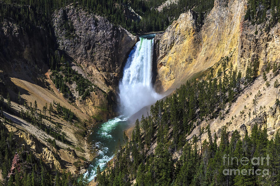 Yellowstone Falls from Lookout Point Photograph by Scotts Scapes | Fine ...