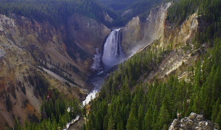 Yellowstone Falls Photograph by Jerry Cahill