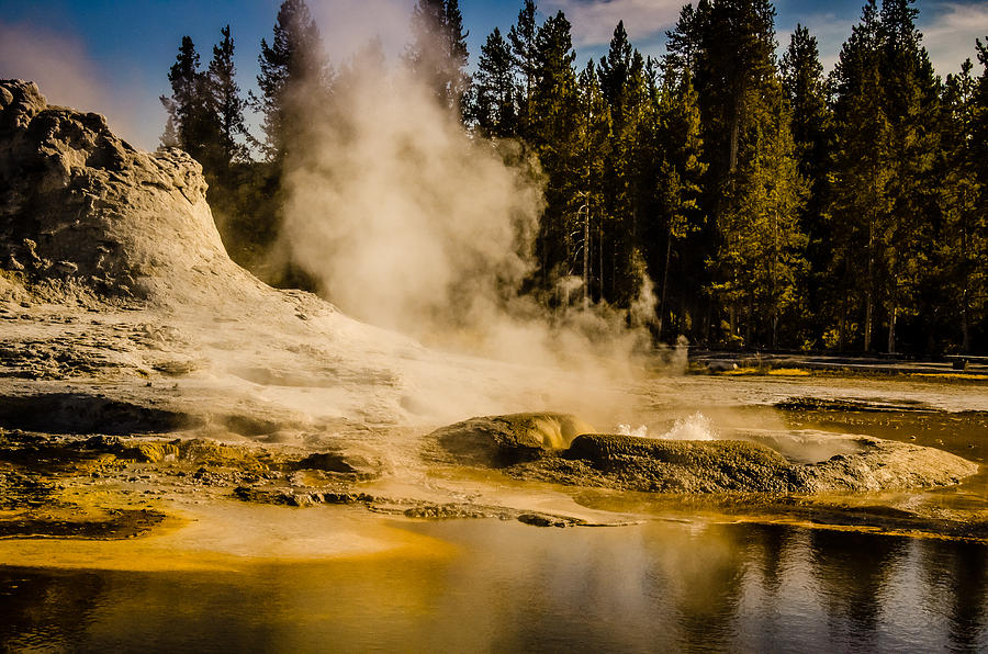 Yellowstone Geyser Photograph by Janis Knight