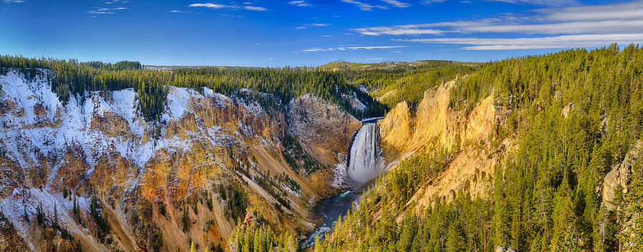 Yellowstone Grand Canyon Panorama From Lookout Point Photograph by Greg Norrell