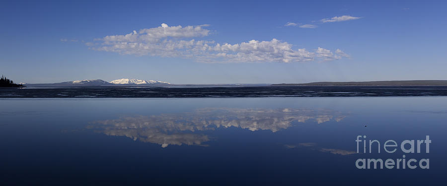 Yellowstone Lake Reflection Photograph by J L Woody Wooden