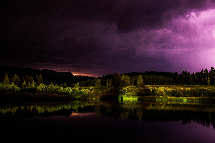 Yellowstone National Park Photograph - Yellowstone Lightning by Dean Chytraus