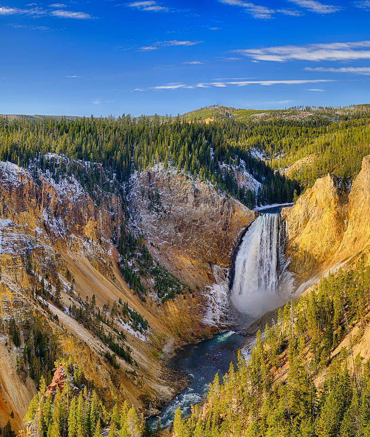 Yellowstone National Park Photograph - Yellowstone Lookout Point Center Panel by Greg Norrell
