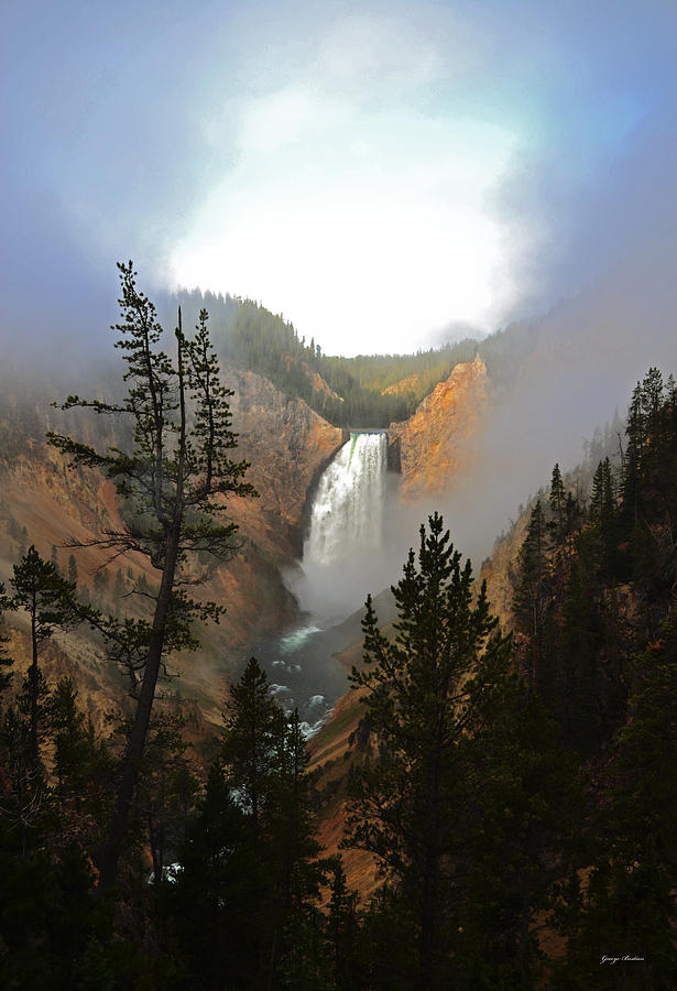 Yellowstone - Lower Falls At Sunrise 02 Photograph by George Bostian