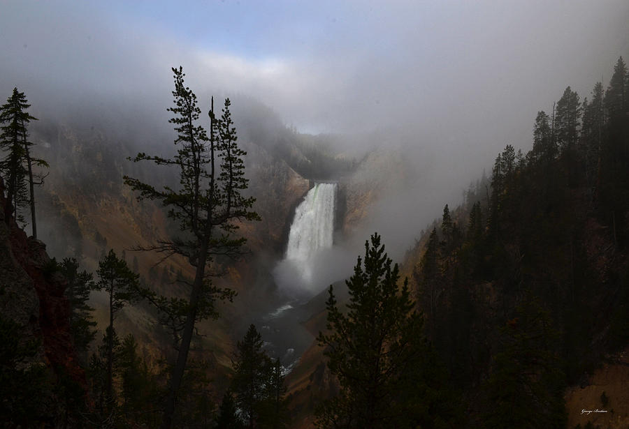Yellowstone - Lower Falls At Sunrise Photograph by George Bostian