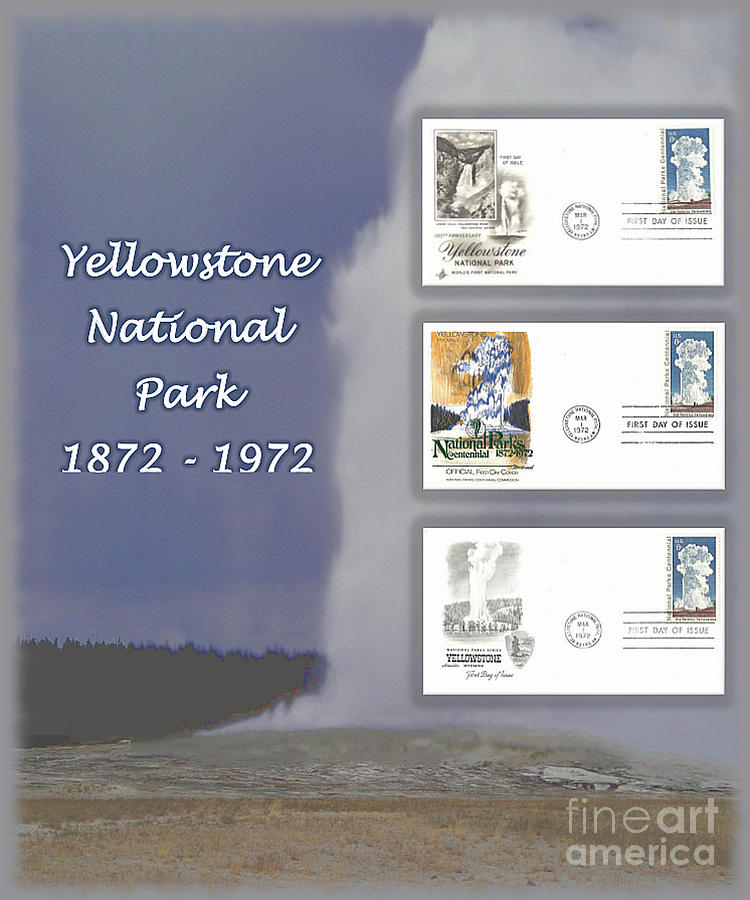 Yellowstone National Park Centennial Stamp First Day of Issue Covers Photograph by Charles Robinson