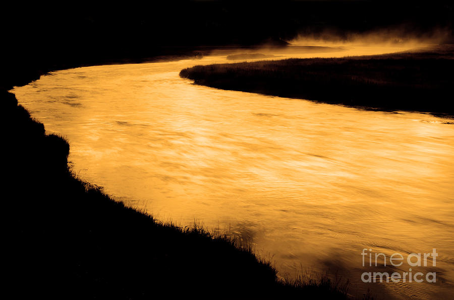 Yellowstone National Park Madison River in Early Morning Photograph by Lane Erickson