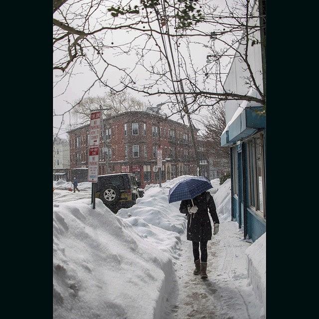 Snowpocalypse Photograph - Yesterday In The Snow. People Were by Derek Kouyoumjian