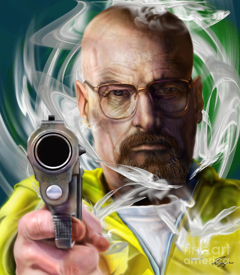 Yesterday Is Gone And Walter White Is Breaking Bad  Painting by Reggie Duffie