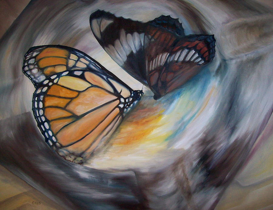 Butterfly Painting - Yesterdays Butterflies by Chris Wing