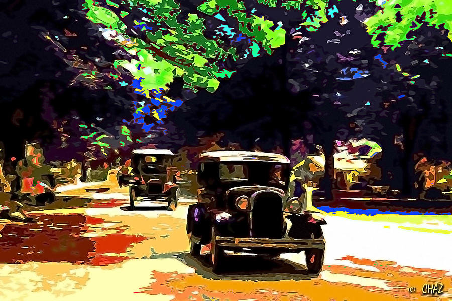 Yesteryears Cars Painting by CHAZ Daugherty