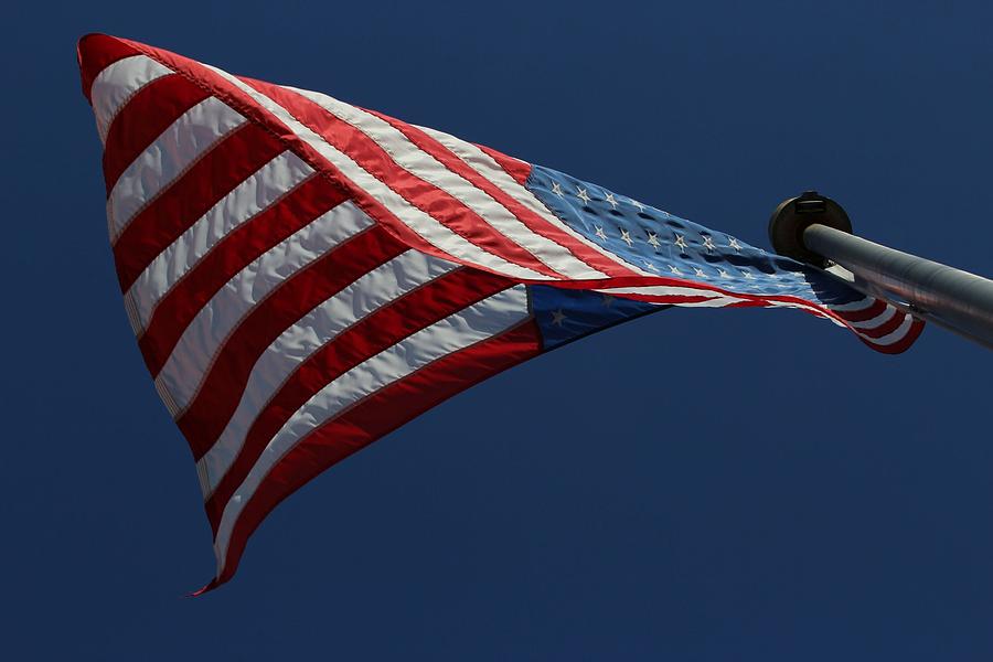 Flag Photograph - Yet Wave by Chris Schroeder
