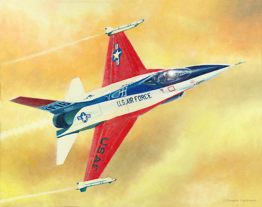 Yf-16 Painting by Douglas Castleman