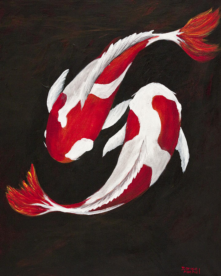 Fish Painting - Yin and Yang by Darice Machel McGuire