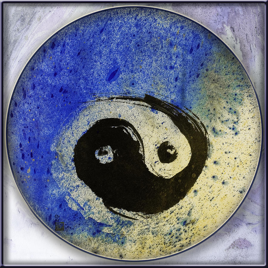 Yin Yang painting Mixed Media by Peter V Quenter