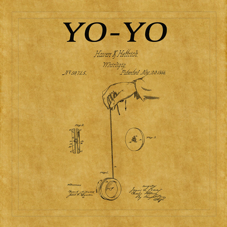 Yo Yo Photograph - Yo Yo Patent 1 by Andrew Fare