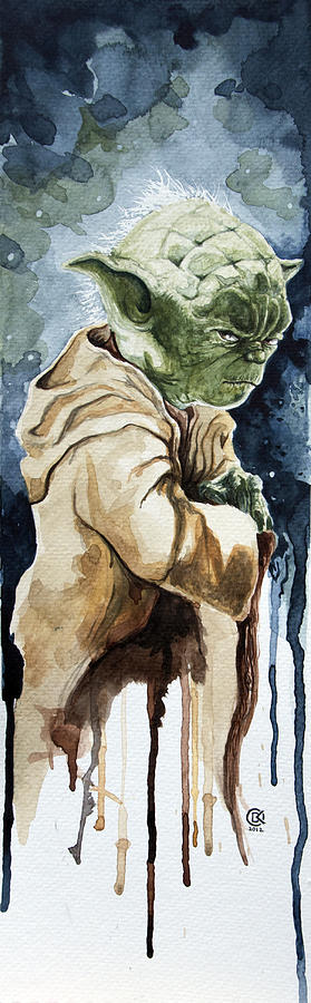 Star Wars Painting - Yoda by David Kraig